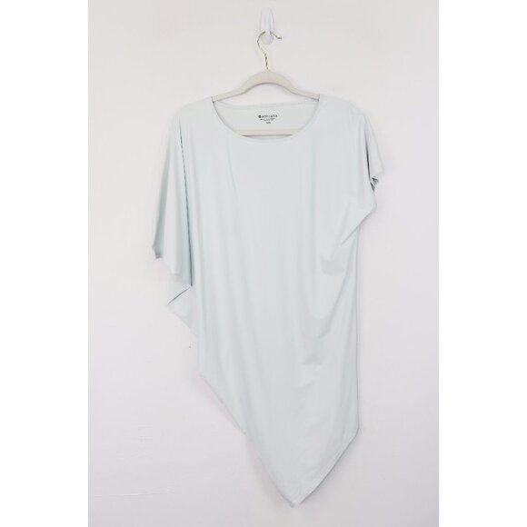 Athleta Sunlover Hilo UPF Dress Asymmetric Scoop Neck‎ Short Sleeve Spring Mint - Picture 3 of 8